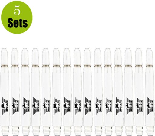Bull's Nylon Shaft Medium + Ring | 5-Pack (Wit)