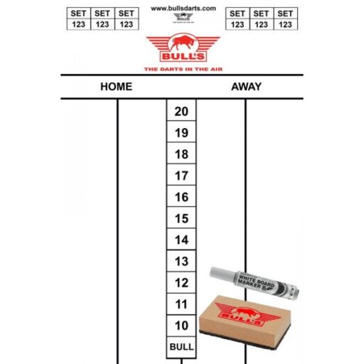 Bull's Flexibele Whiteboard Scoreset