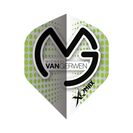 Michael van Gerwen Flight (Wit/Groene stippen)